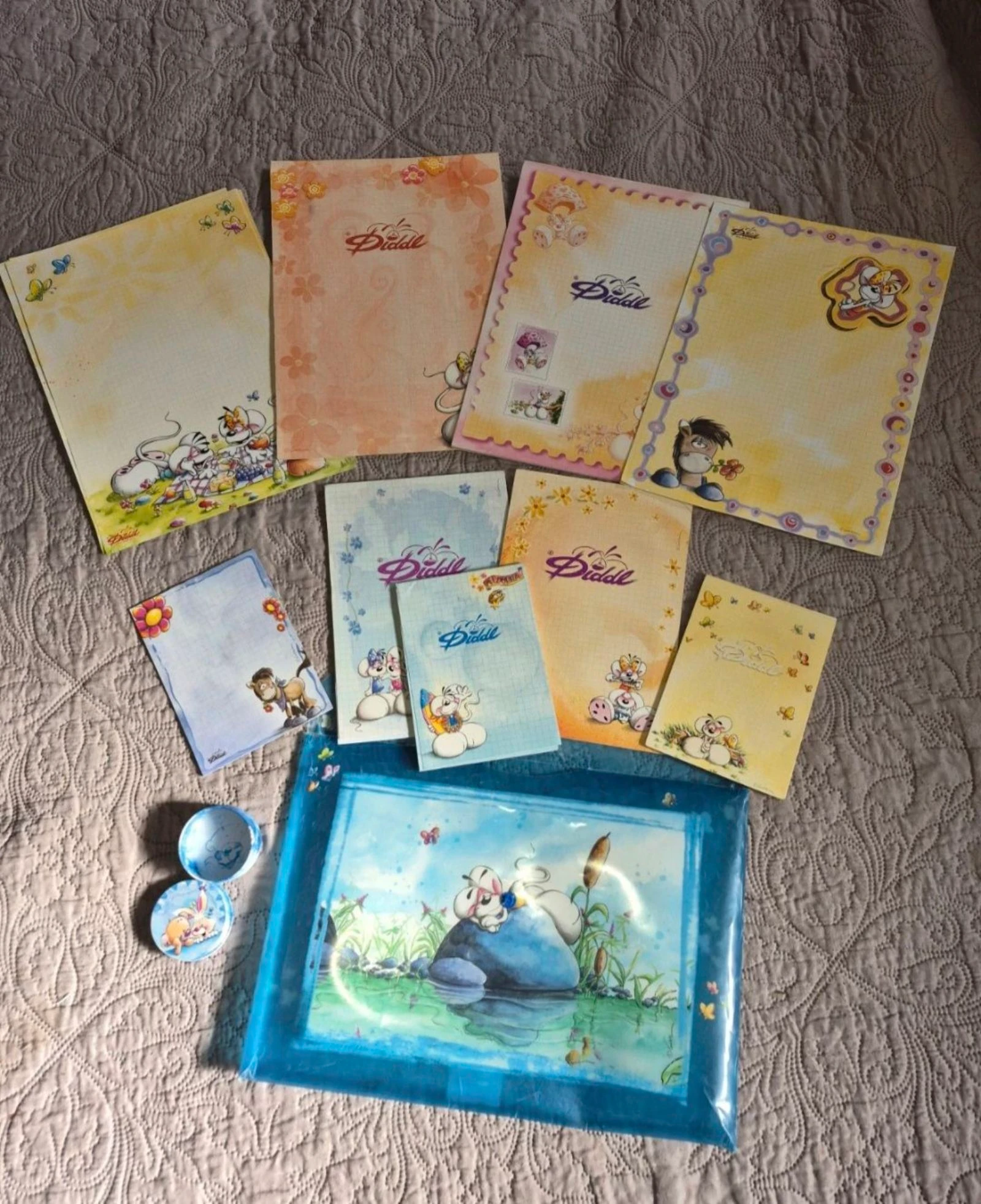 Lot Diddl vintage – Blocs,  pochette et petite boîte 🌟